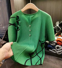 Luxury Pleated Stretchy Blouse