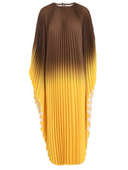 Elegant Kaftan Pleated Resort Dress