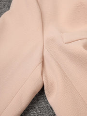 Feather Cuff Oversized Blazer
