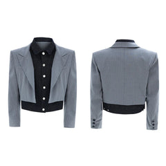 Men's Pinstripe Double-Layered Suit