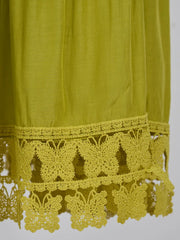 Luxe Butterfly Embroidered Top & Skirt