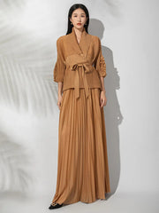 Luxury Formal Pleated 2-Piece