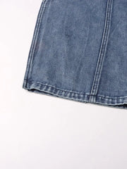 Retro Wavy Denim Jeans - Women's Loose Fit