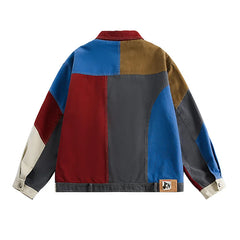 Women's Bold Denim Colorblock Oversized Jacket