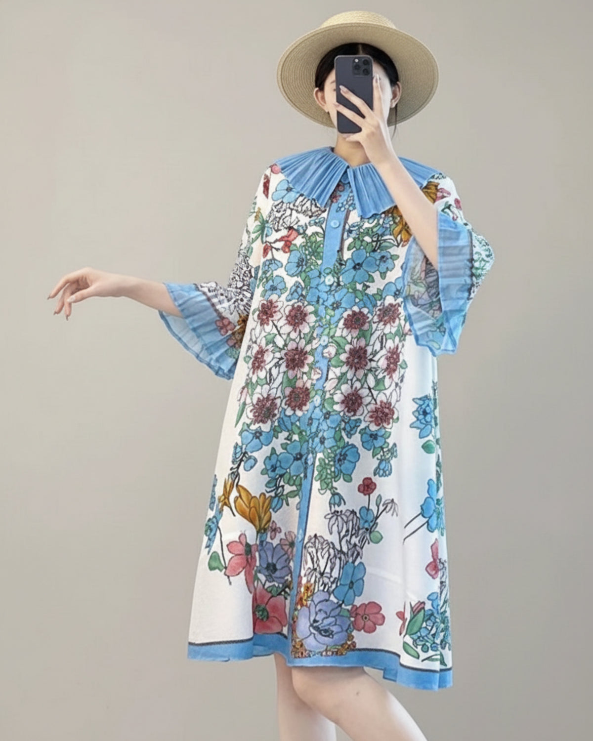 Luxury Travel Pleats Tunic