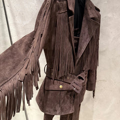 Luxury Suede Fringe Jacket