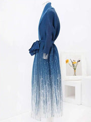 Luxury Pleated Travel Cardigan Coat