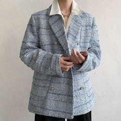 Men's Azure Tweed Jacket