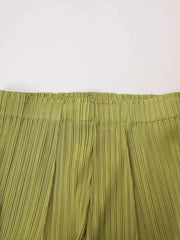 Luxe Wide-Leg Plisse Pants