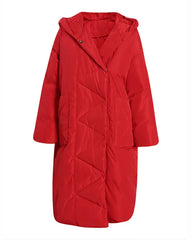 Luxury Avant-Garde Quilted Hooded Coat
