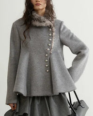Luxury Woolen Peplum Jacket