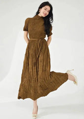 Elegant Pleated Kaftan Dress