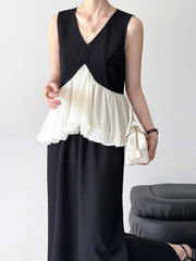 Luxury Peplum Top & Long Skirt Set