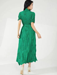 Elegant Pleated Kaftan Dress