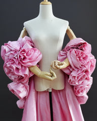 Couture 3D Rosette Formal Cape