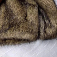 Men's Cozy Brown Faux Fur Coat | Thick & Warm