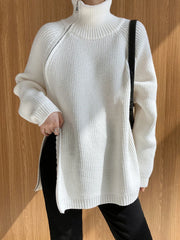 Luxury Ribbed Side-Zip Knit