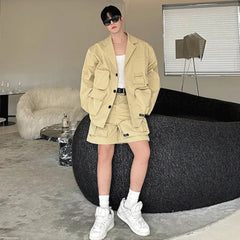 Men's Cargo Oversized Fit 2-Piece Outfit Set