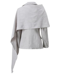 Luxury Draped Cape Blazer