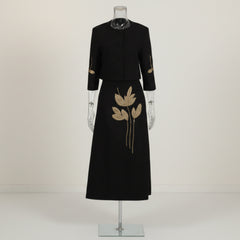 Elegant Cropped Jacket & Midi Skirt