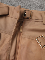 Luxury Tulle Mesh Buckle Skirt