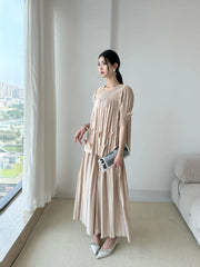 Plissé Beaded 2-Piece Trouser Set