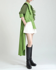 Avant-Garde Ruffle Sleeve Blouse