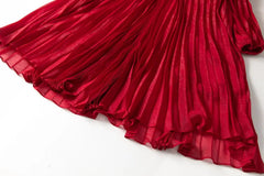 Couture Pleated Cape Dress