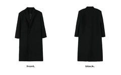 Men's Shoulder Padded Oversized Wool Overcoat