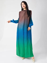 Luxury Ombré Pleated Dress