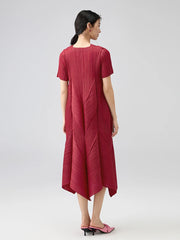 Plissé Luxury Short Sleeve Dress