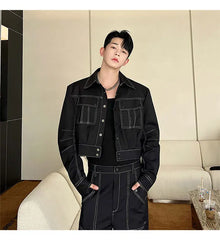 Men's Relaxed Daywear Black 2-Piece Set