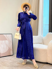 Luxury Modest Travel Pleats Dress