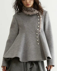 Luxury Woolen Peplum Jacket