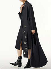 Black Eyelet Blouse Shirt Dress