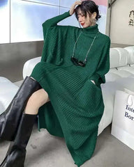 Luxury Asymmetrical Sweater Dress
