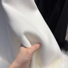 Women's 100% Wool & Fox Fur Coat