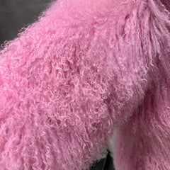 Couture Curly Lamb Fur Coat