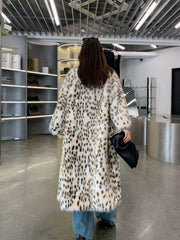 Women's Warm Luxury Leopard Faux Fur Coat