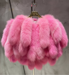 Couture Fox Fur Tail Cape