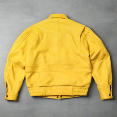 Men's Faux Leather Bomber Jacket
