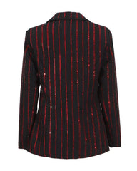 Luxury Bejeweled Striped Blazer