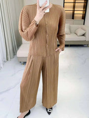 Luxe Pleated Blouse & Palazzo Pant