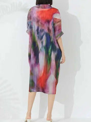 Luxury Plissé Blouse Dress