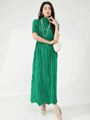 Elegant Pleated Kaftan Dress