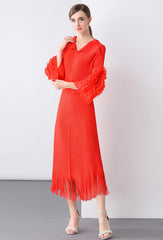 Luxury Cocktail Pleats Dress