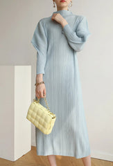 Truly Pleated Batwing Sleeve Dress