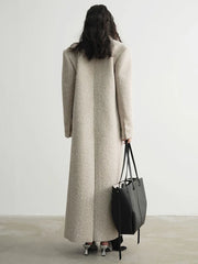 Women's Woolen Extra Long Trench Coat | Elegant Outerwear