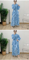Truly Plissé Ruffle Dress