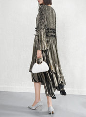 Luxury Ruffle Pleated Dress